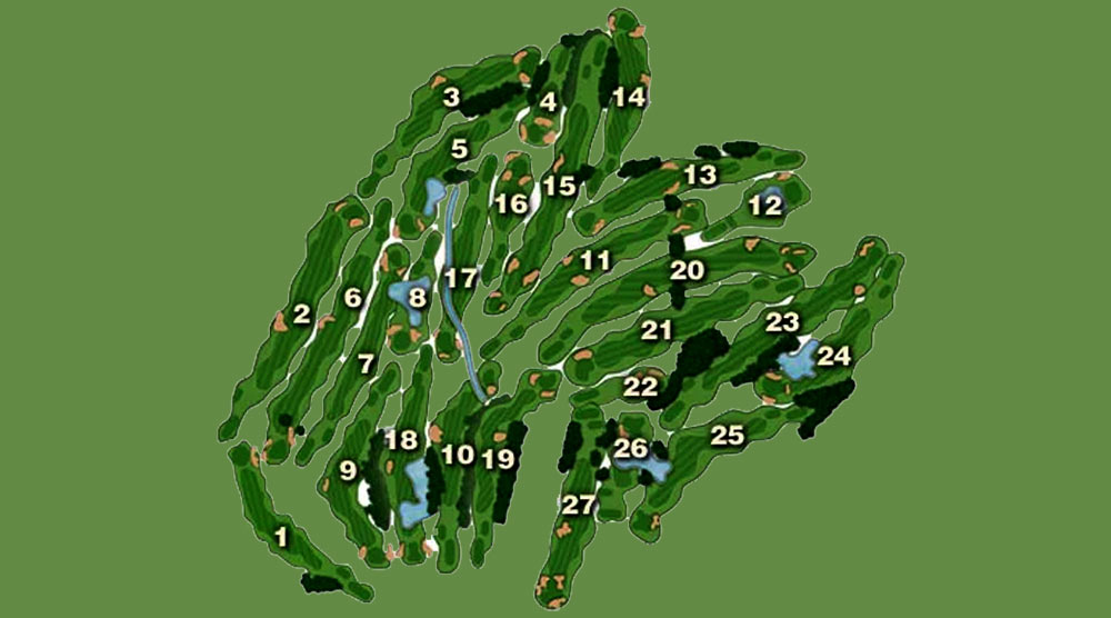 Map of the Rend Lake Golf Complex in Southern Illinois
