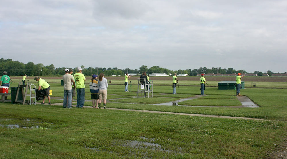 People taking part in a shooting competition at the Rend Lake Shooting Complex in Southern Illinois