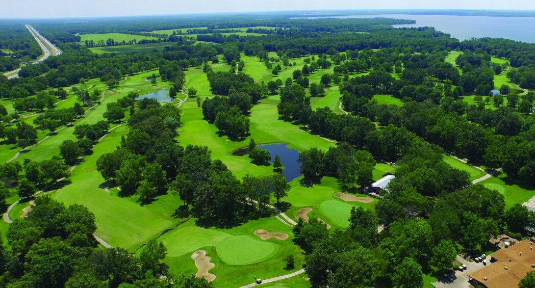 aerial view of the Rend Lake Golf Course